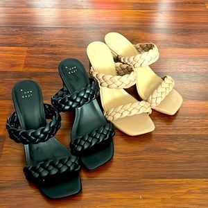 A New Day Target Brand Heels. TWO PACK. Nude and Black in Size 9. Used.
